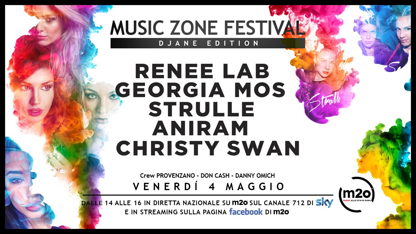 4 maggio 2018, il flyer del Music Zone Festival, DJANE edition